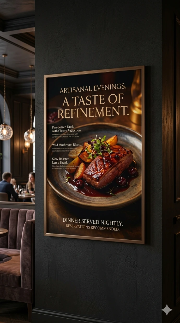 Design affiche restaurant